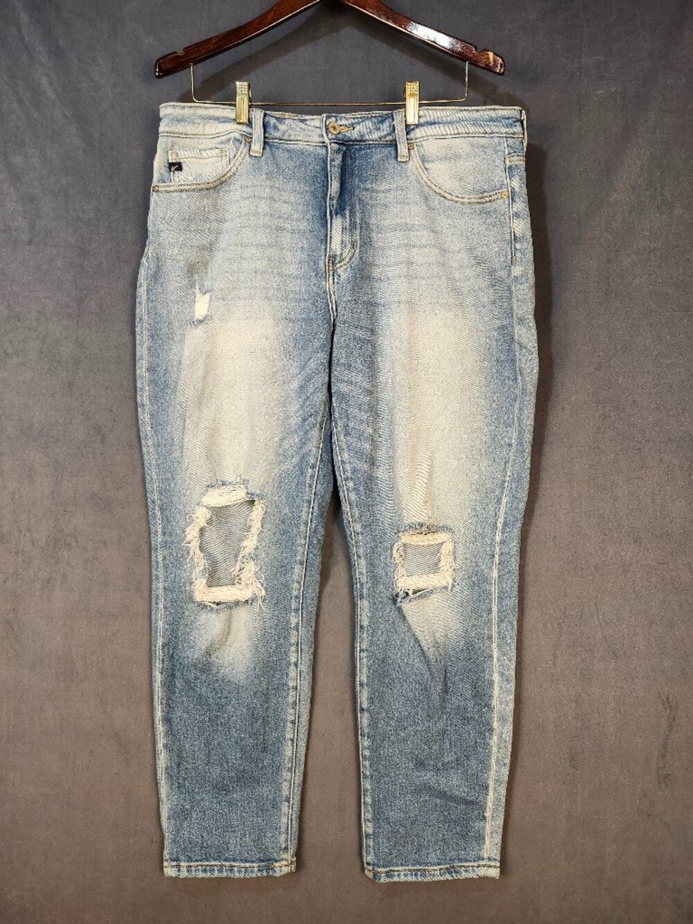 Kancan Distressed Light Wash Jeans Size 15/31